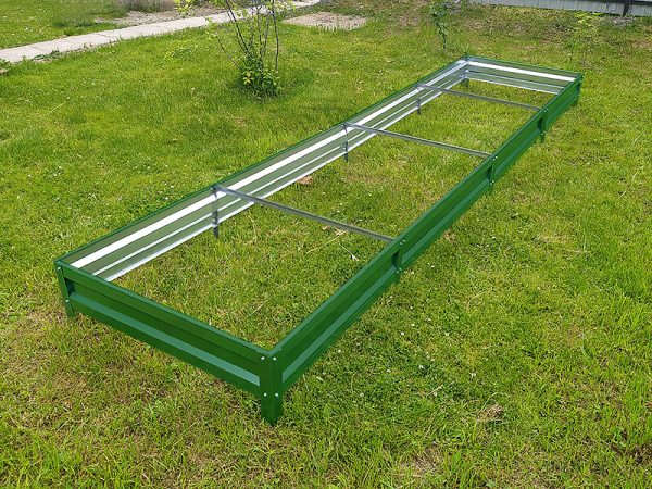 Грядка «Усиленная» 0.8*2м (высота 20 см) с полимерным покрытием RAL 6005 — изображение 1